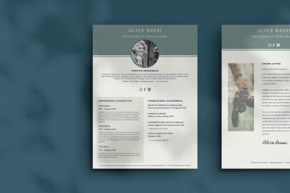 Template Visual cv e cover letter