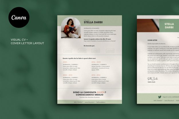 Visual-cv-parlante Template curriculum creativo